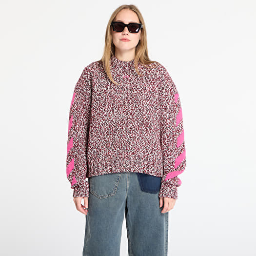 Off-White Mouline Arrow Knit Crewneck Red Dahlia