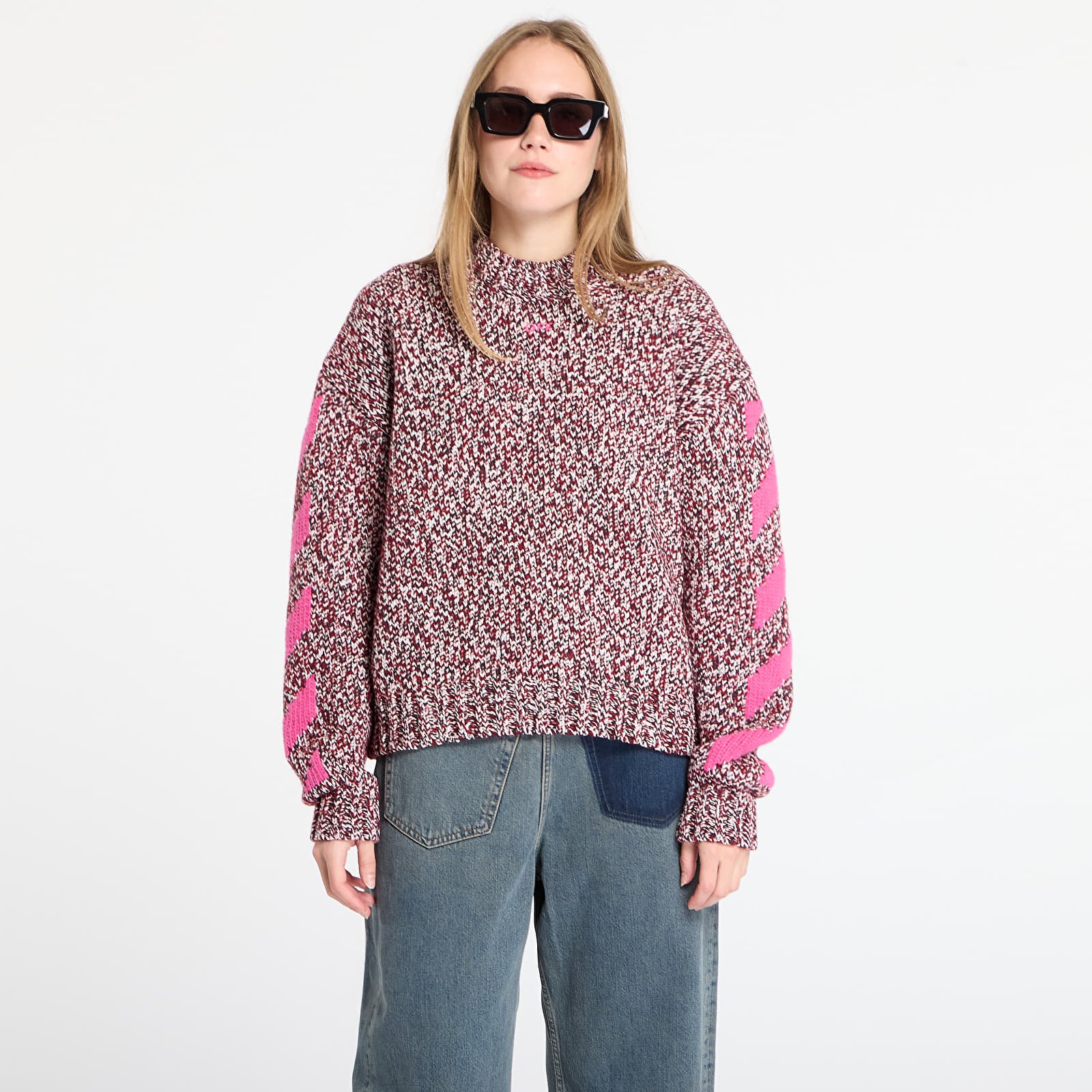 Пуловери Off-White Mouline Arrow Knit Crewneck Red Dahlia