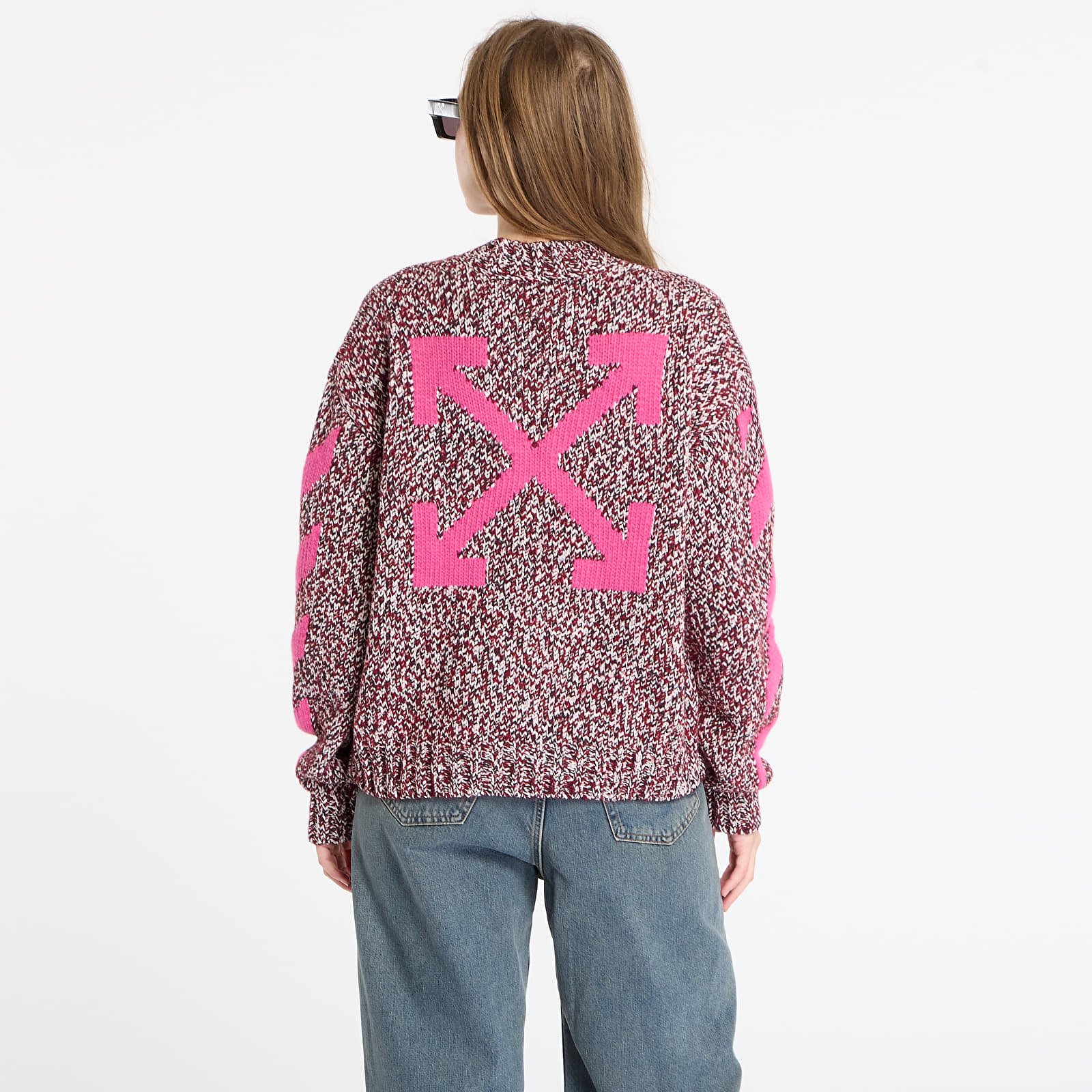 Пуловери Off-White Mouline Arrow Knit Crewneck Red Dahlia