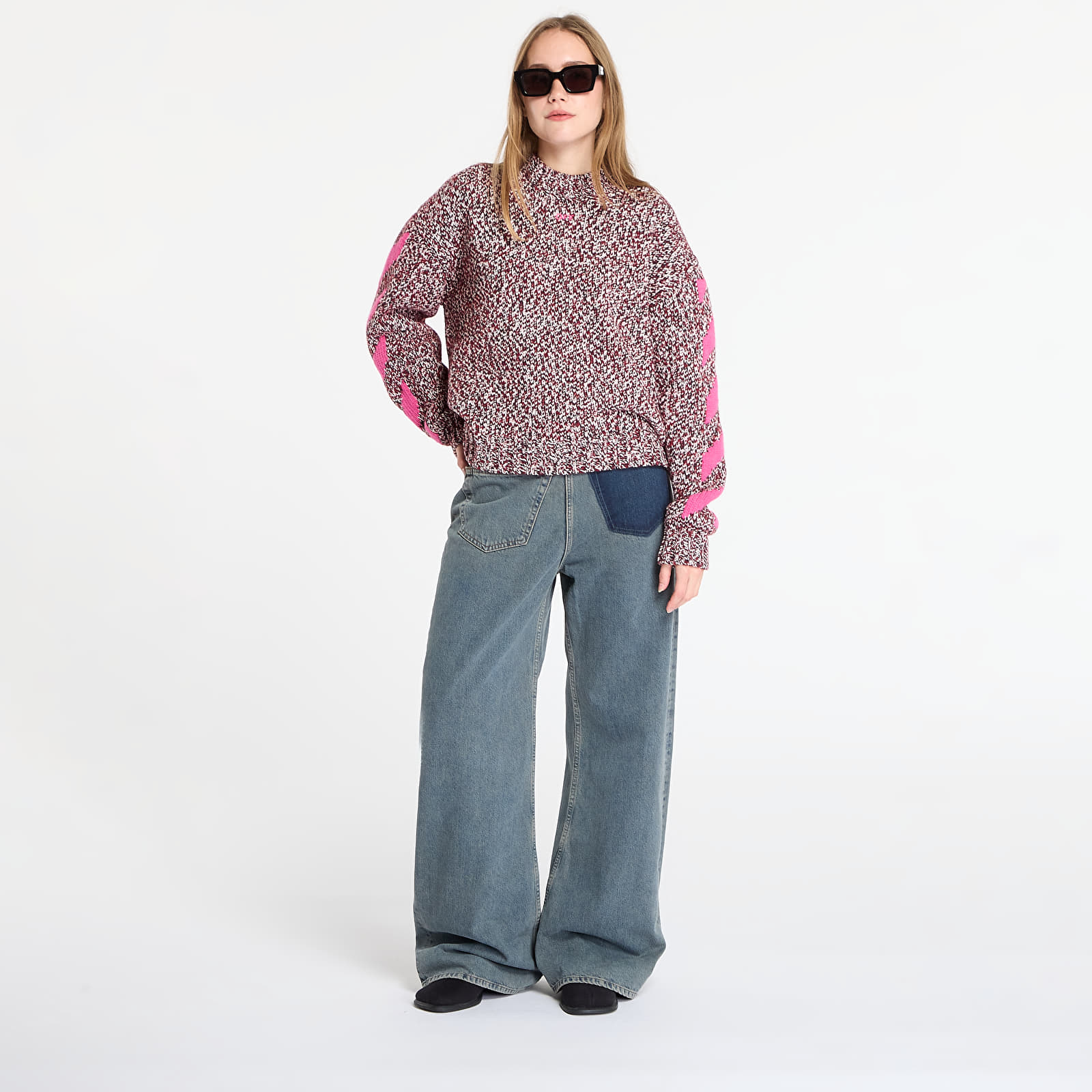 Пуловери Off-White Mouline Arrow Knit Crewneck Red Dahlia