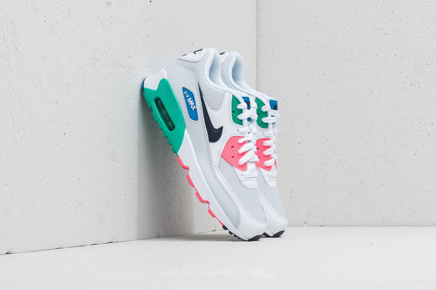 Skor för kvinnor Nike Air Max 90 Mesh (GS) White/ Obsidian-Pure Platinum