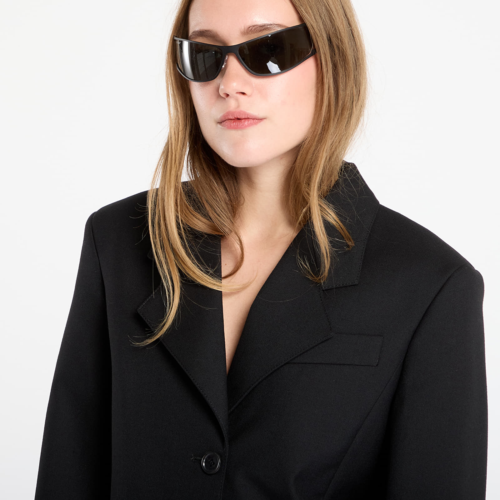 Takit Off-White Wo Gab Big Bookish Crop Jacket Black/ Electric Blue