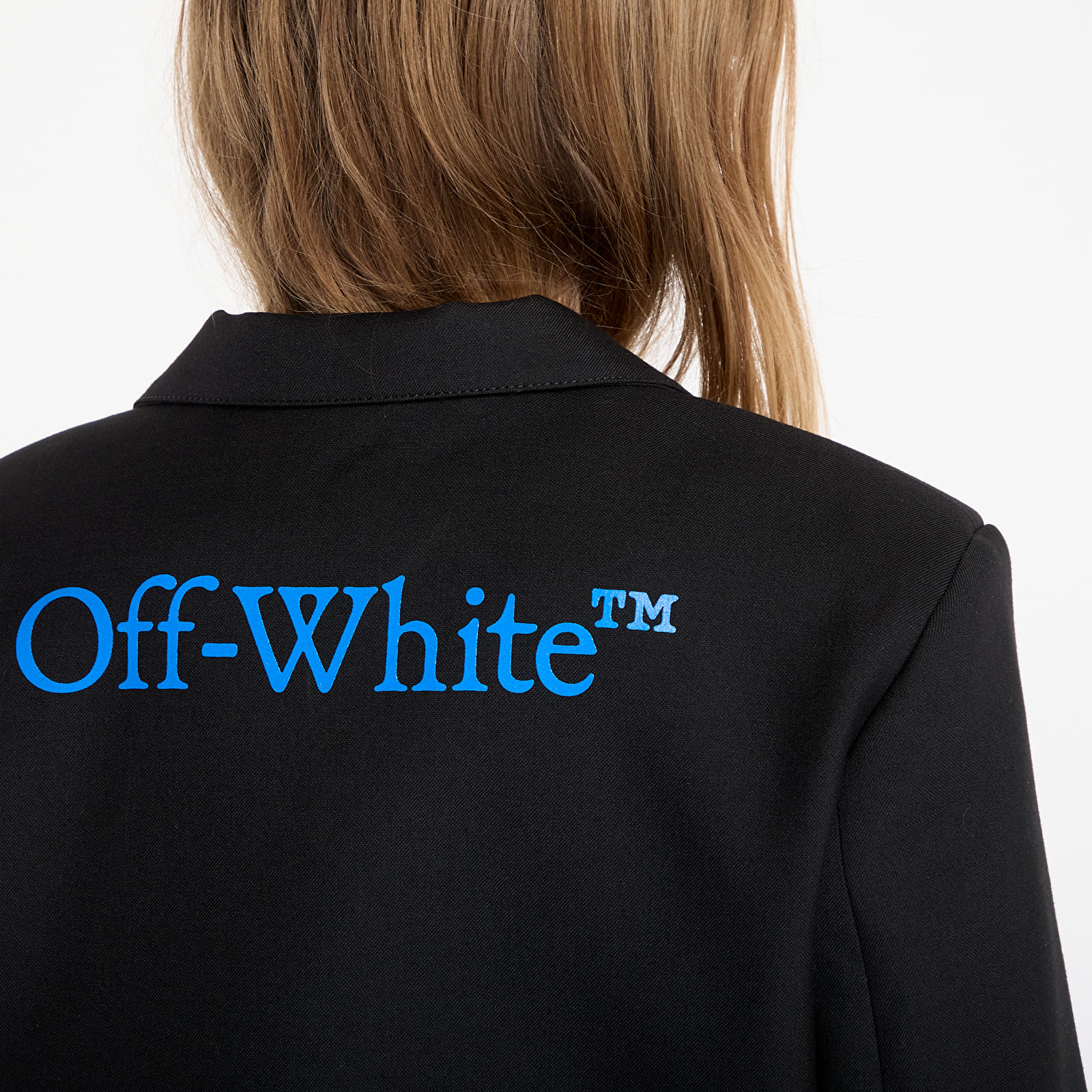 Takit Off-White Wo Gab Big Bookish Crop Jacket Black/ Electric Blue