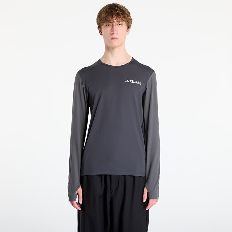 Póló adidas Terrex Multi Synthetic Base Layer Long Sleeve Carbon