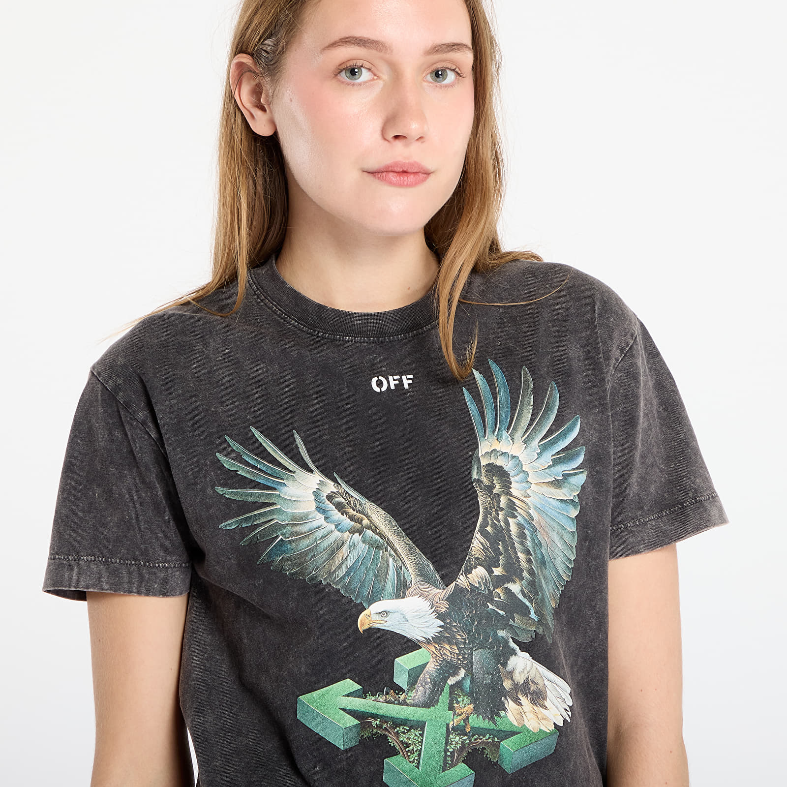 Trička Off-White Eagle Arrow 90S Skate S/S T-Shirt Marble Black