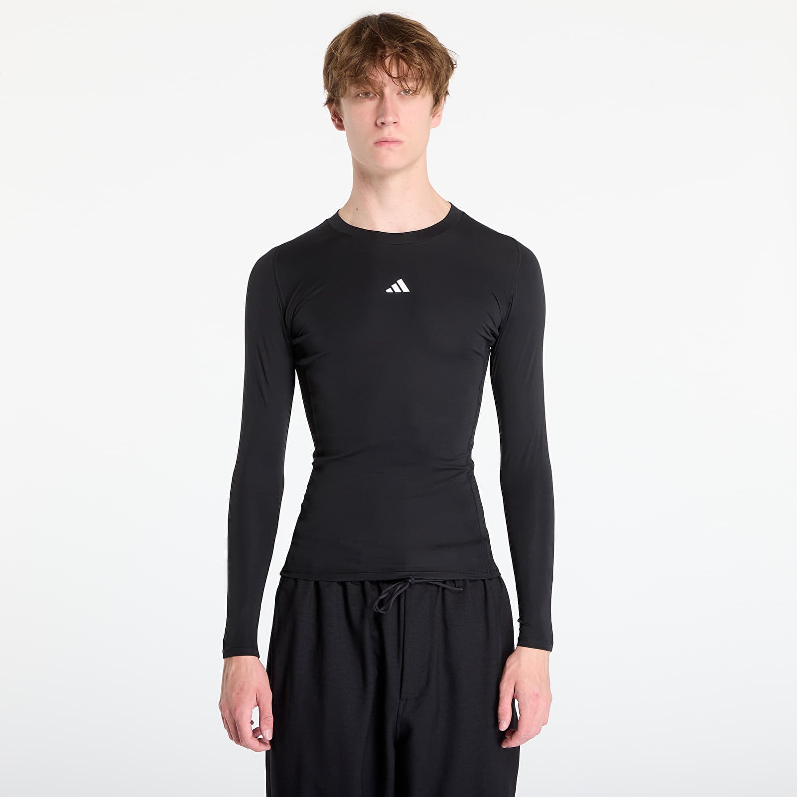 Tricou adidas TECHFIT Compression Training Long Sleeve Long-Sleeve Top Black/ A Charcoal XL