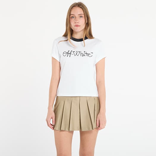 T-shirt Off-White Emb Script Logo Fitted Tee White/ Blue