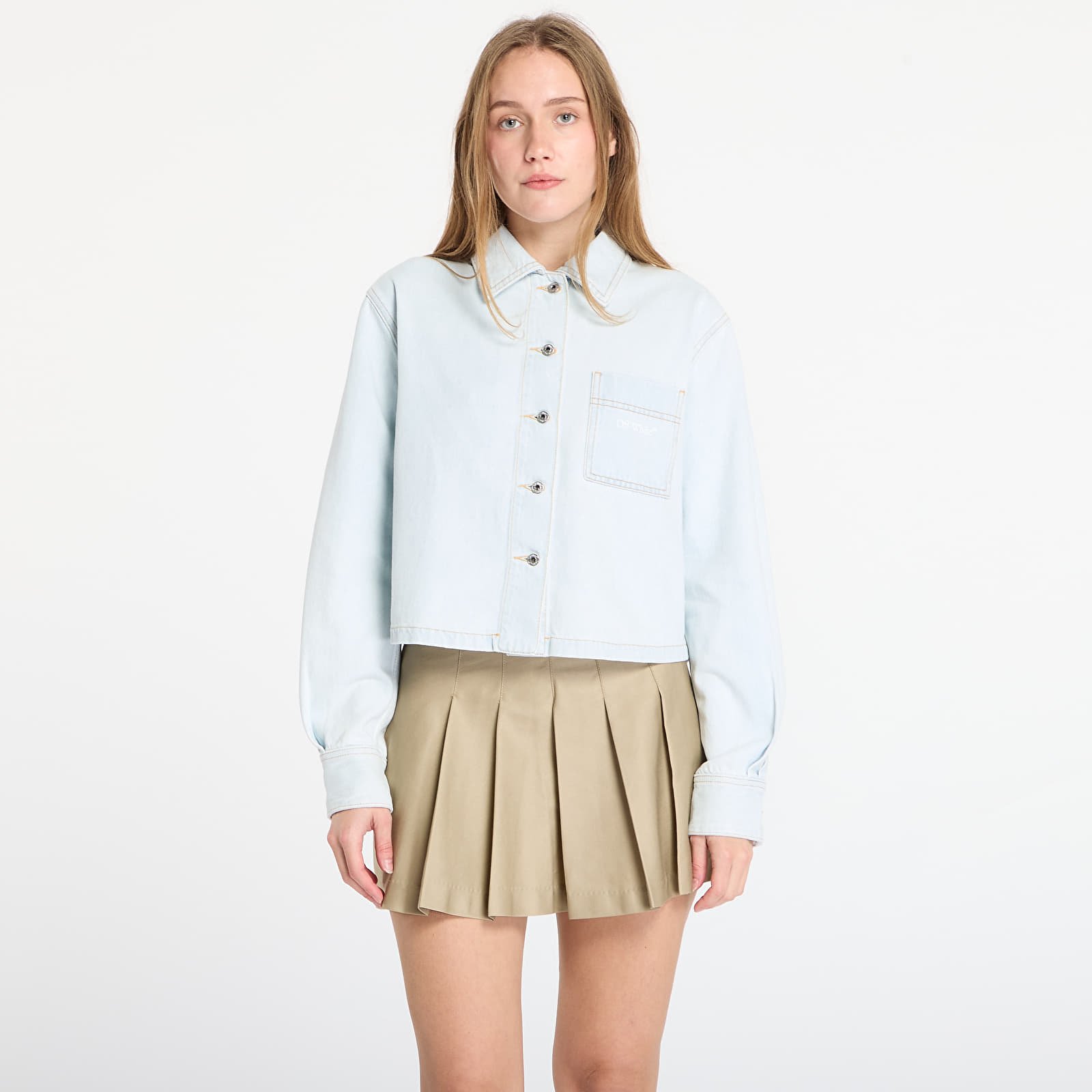 Hemden Off-White Diag L/S Denim Pajama Shirt Light Blue