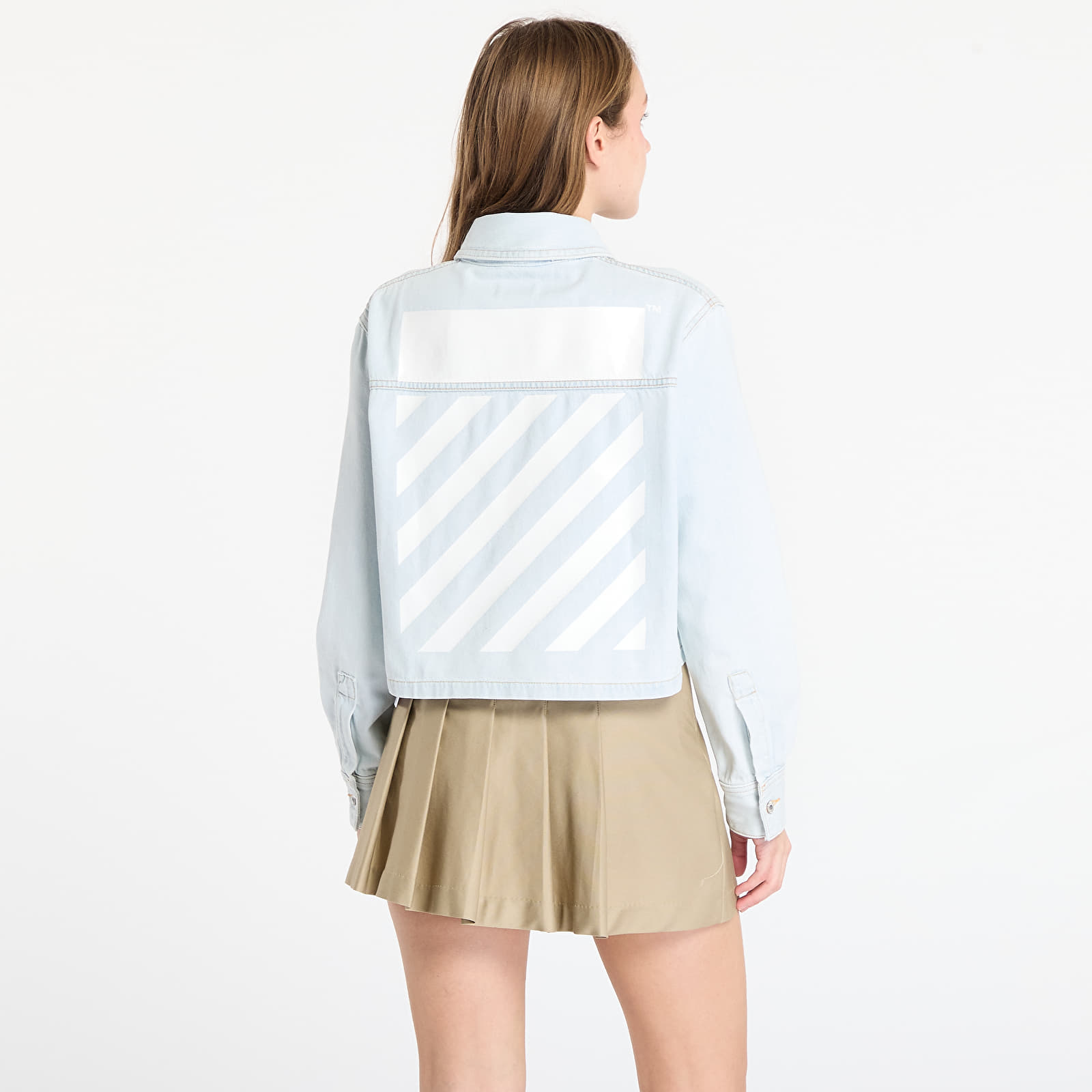Hemden Off-White Diag L/S Denim Pajama Shirt Light Blue
