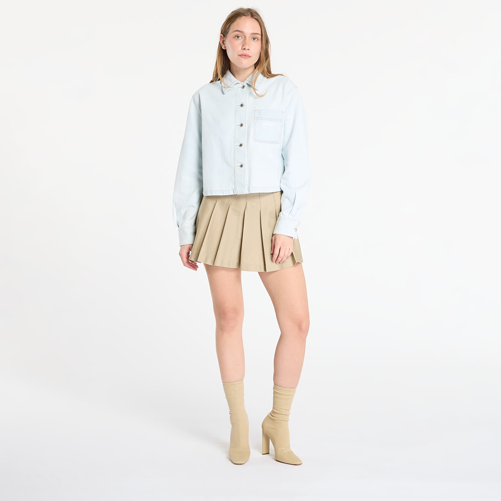 Hemden Off-White Diag L/S Denim Pajama Shirt Light Blue