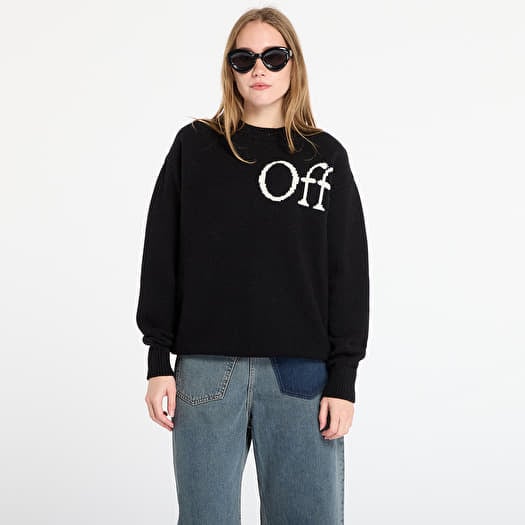 Off-White Bookish Shared Knit Crewneck Black/ White
