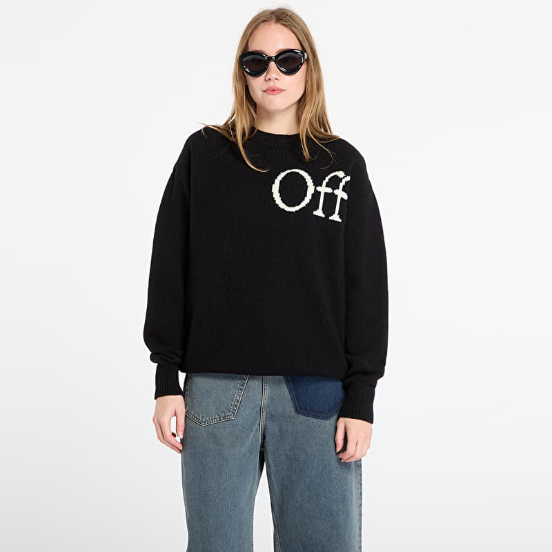 Sveter Off-White Bookish Shared Knit Crewneck Black/ White
