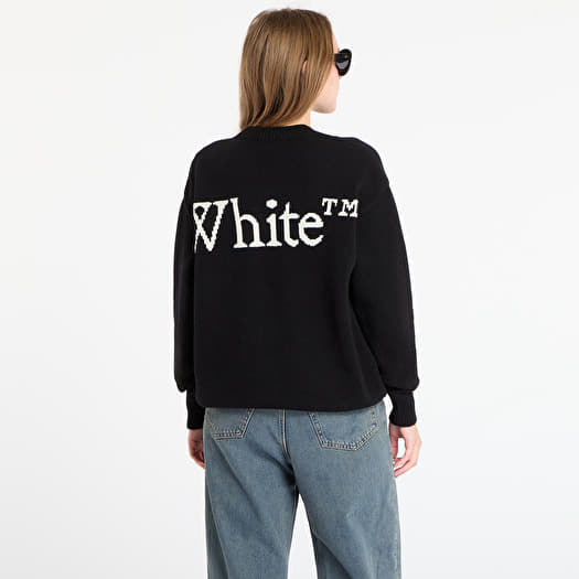 Pulovere Off-White Bookish Shared Knit Crewneck Black/ White