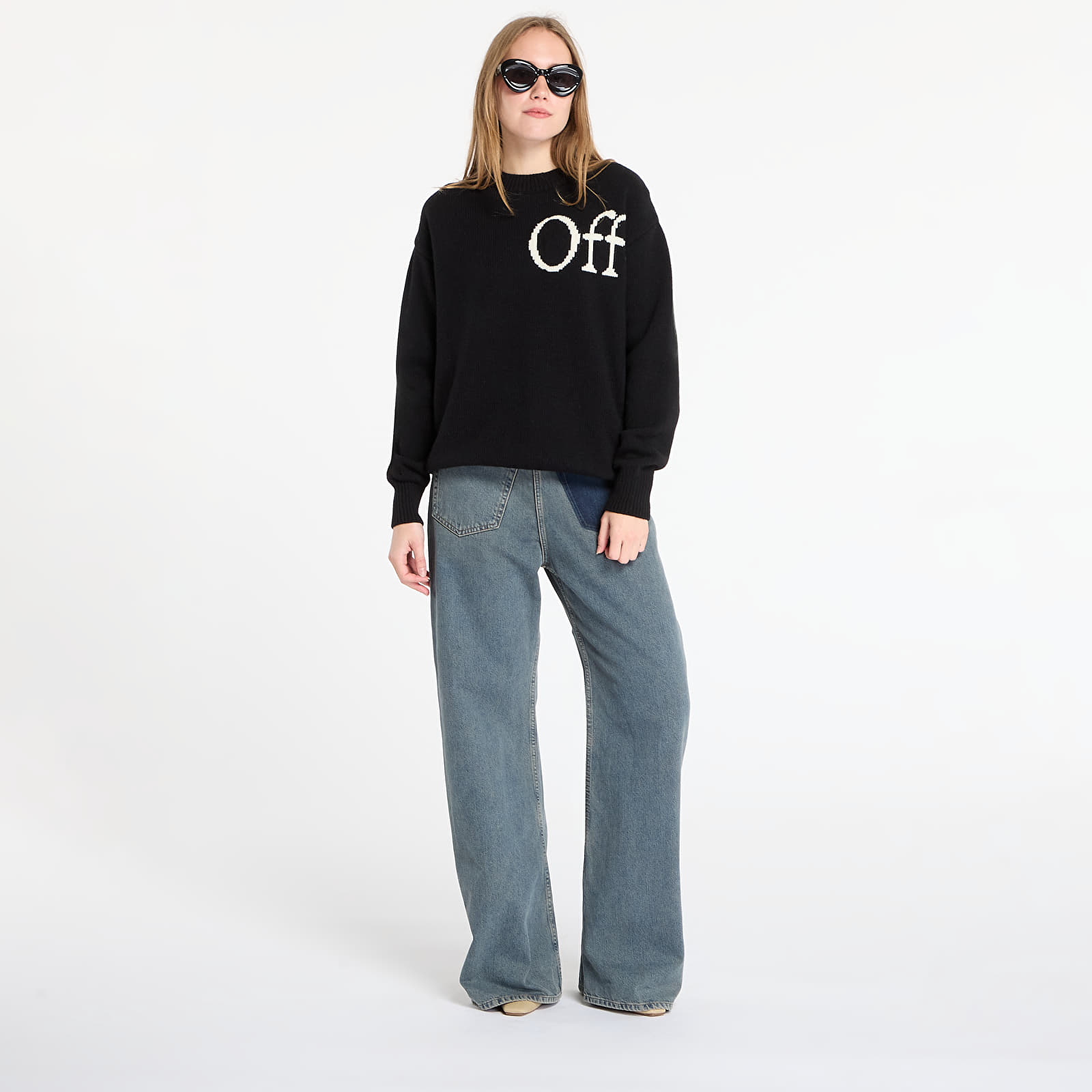 Пуловери Off-White Bookish Shared Knit Crewneck Black/ White