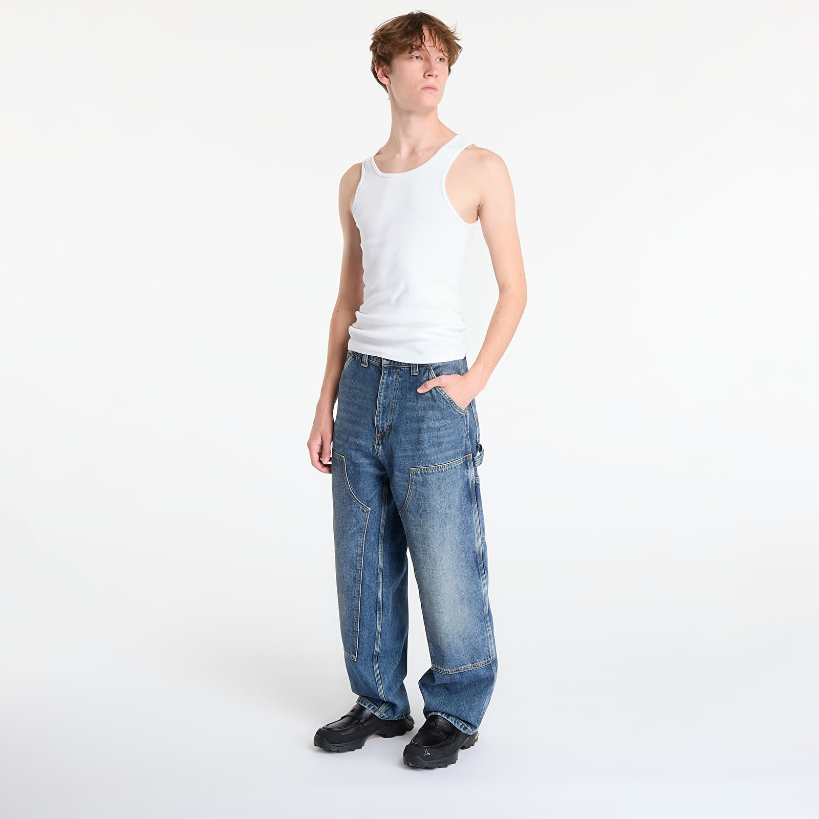 Pants Carhartt WIP OG Double Knee Pant Blue Dark Used Wash
