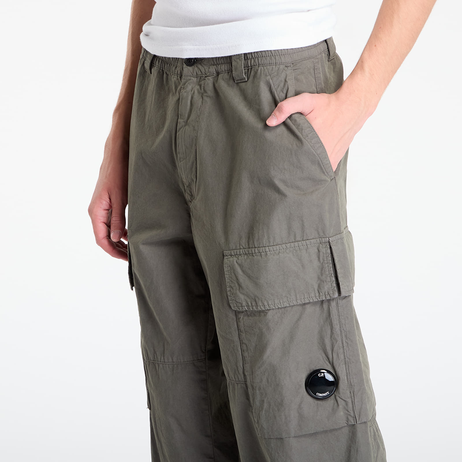 Housut C.P. Company Microreps Boxy Cargo Pants Gunmetal Grey