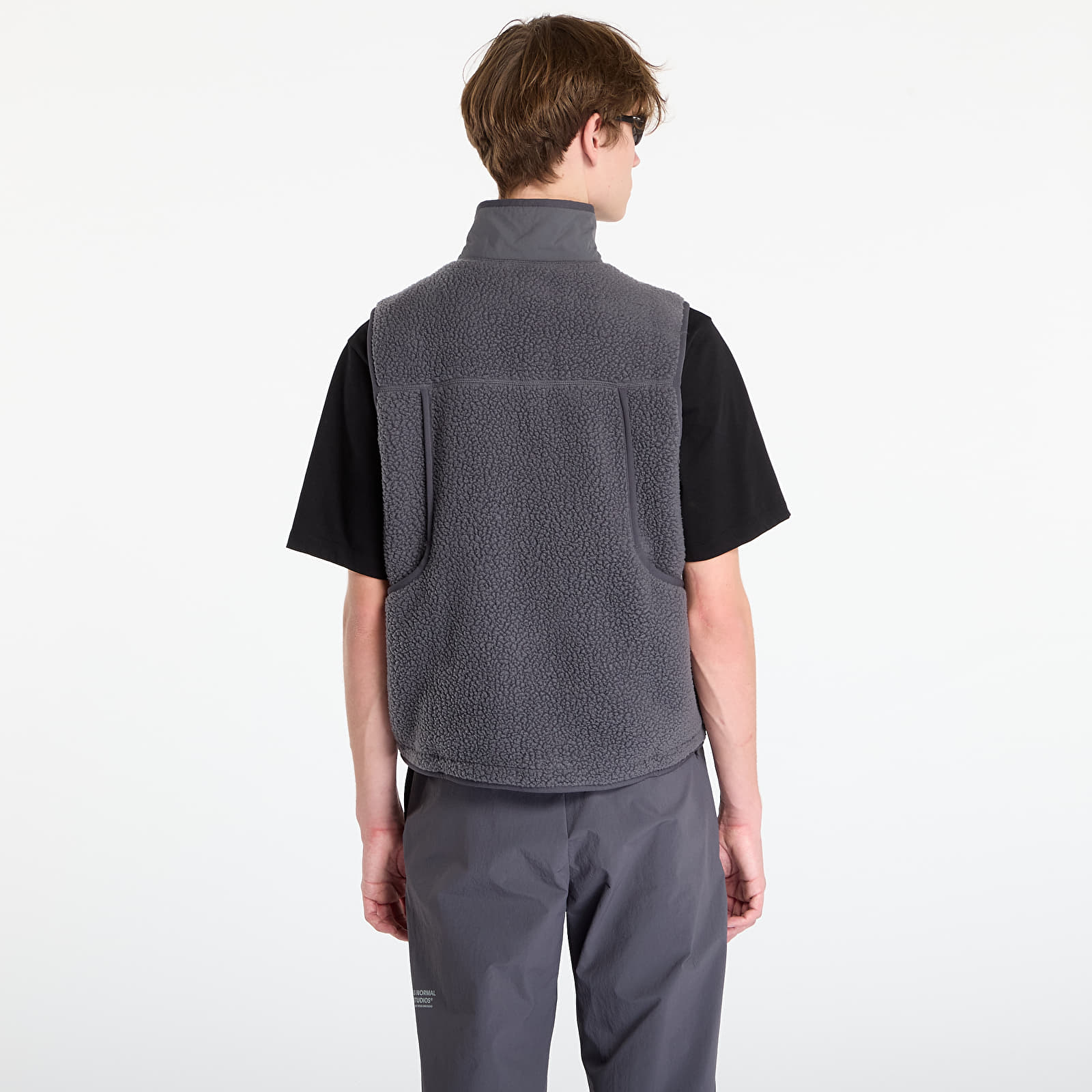Moški jopiči Pas Normal Studios Off-Race Pile Fleece Vest Steel