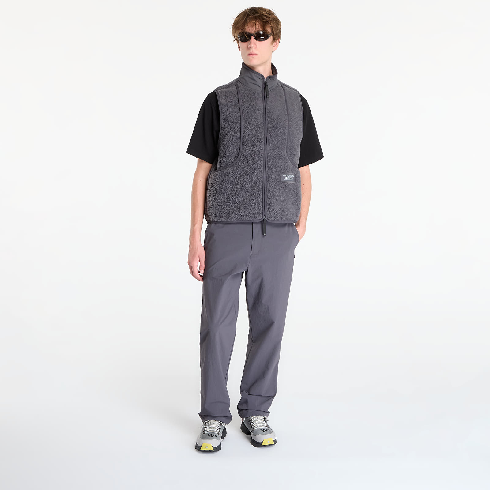 Moški jopiči Pas Normal Studios Off-Race Pile Fleece Vest Steel