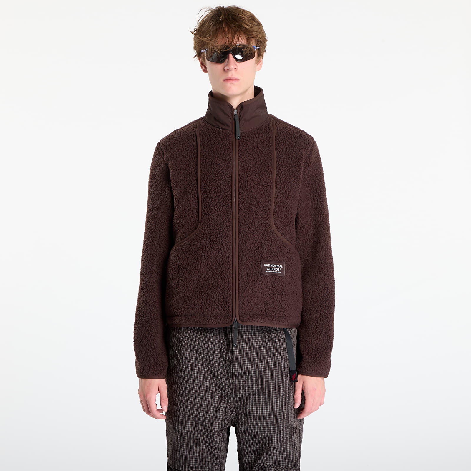 Moške jakne Pas Normal Studios Off-Race Pile Fleece Jacket Light Brown