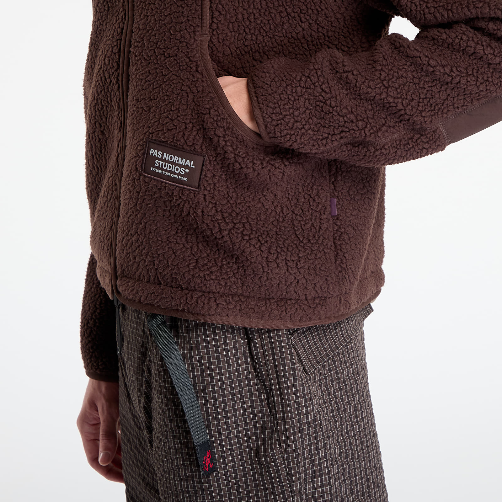 Moške jakne Pas Normal Studios Off-Race Pile Fleece Jacket Light Brown