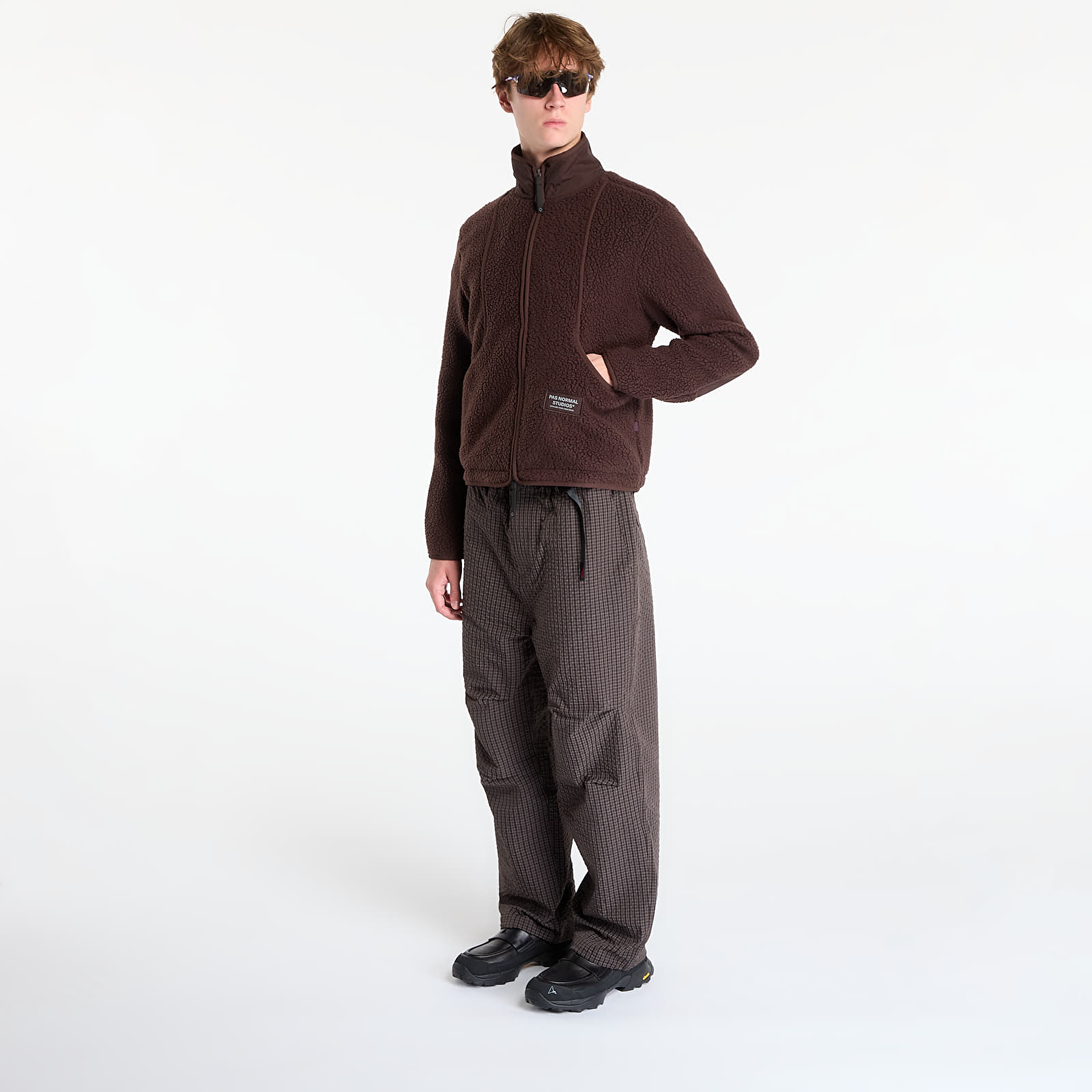 Moške jakne Pas Normal Studios Off-Race Pile Fleece Jacket Light Brown