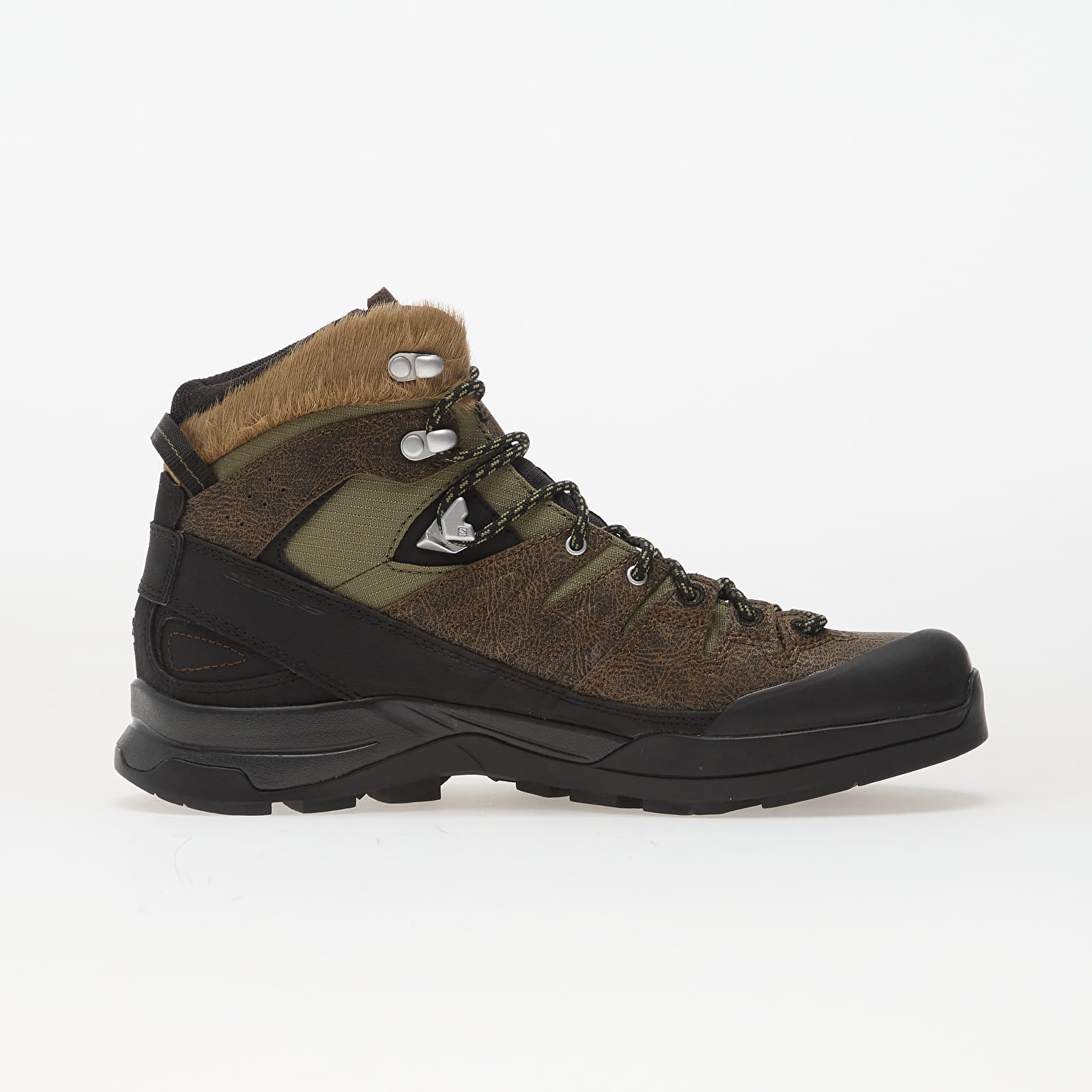 Men's shoes Salomon X-Alp Mid Gtx Distressed Ltr Dark Earth/ Black/ Deep Lichen Green