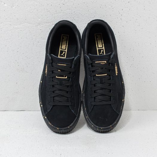 Women s shoes Puma Suede Platform Celebrate Wn s Puma Black Puma Team Gold Footshop