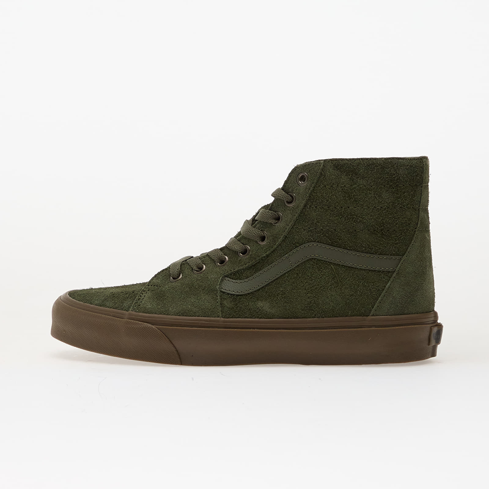 Levně Tenisky Vans SK8-Hi Tapered Hairy Suede Olive/ Gum