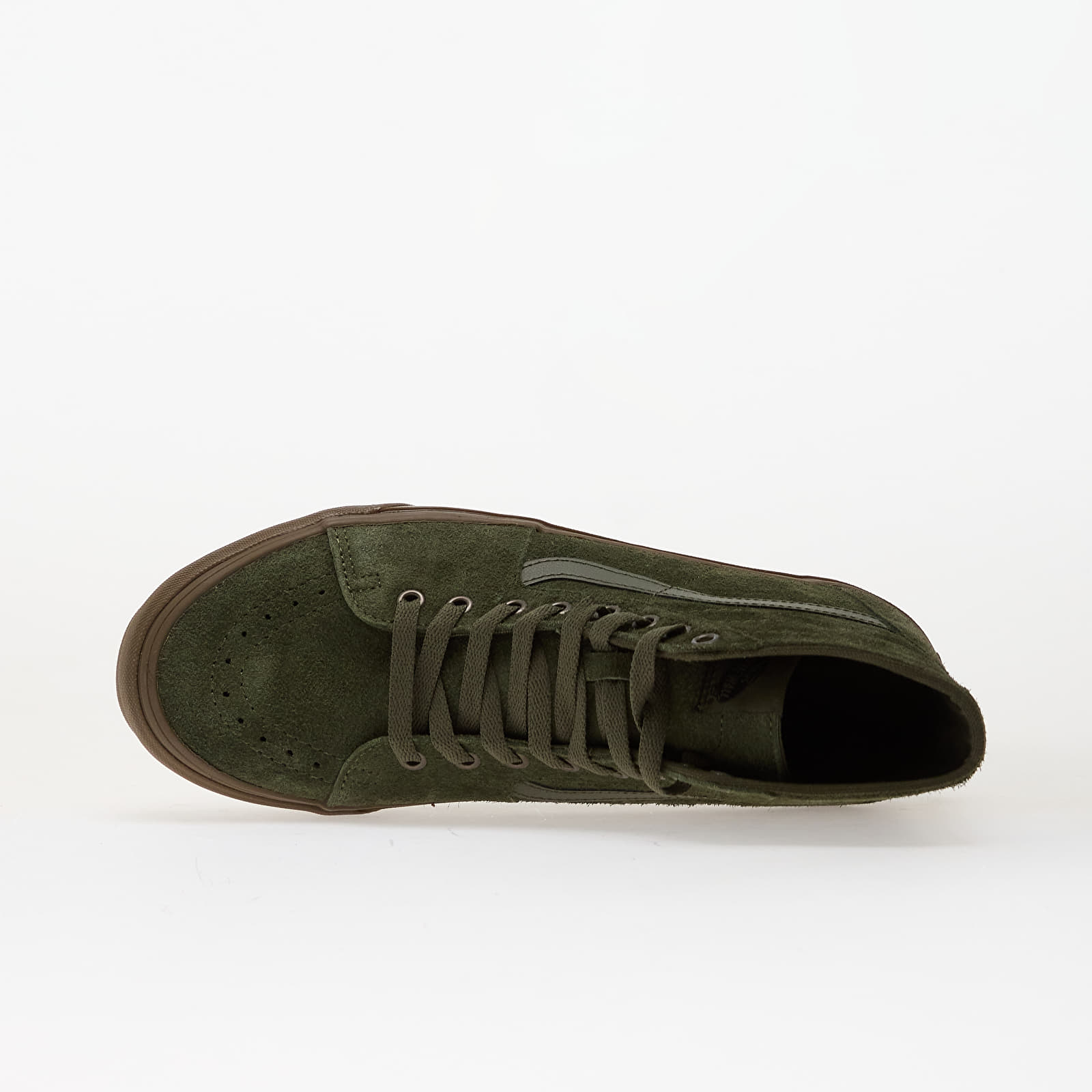 Herren Sneaker und Schuhe Vans SK8-Hi Tapered Hairy Suede Olive/ Gum