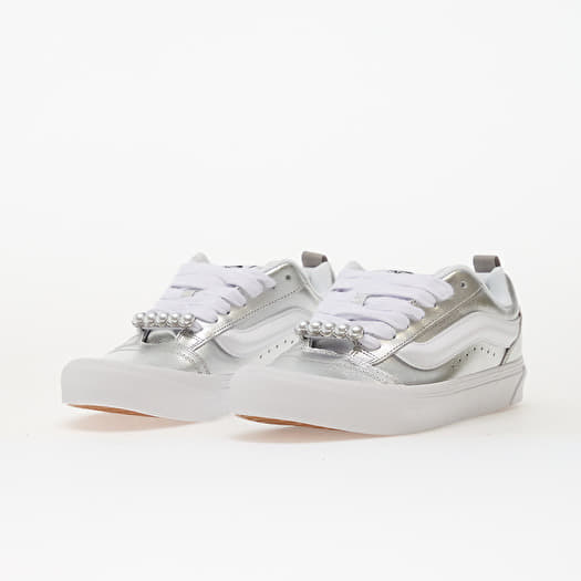 Vans Knu Skool Metallic Leather Silver | Footshop display picture 3