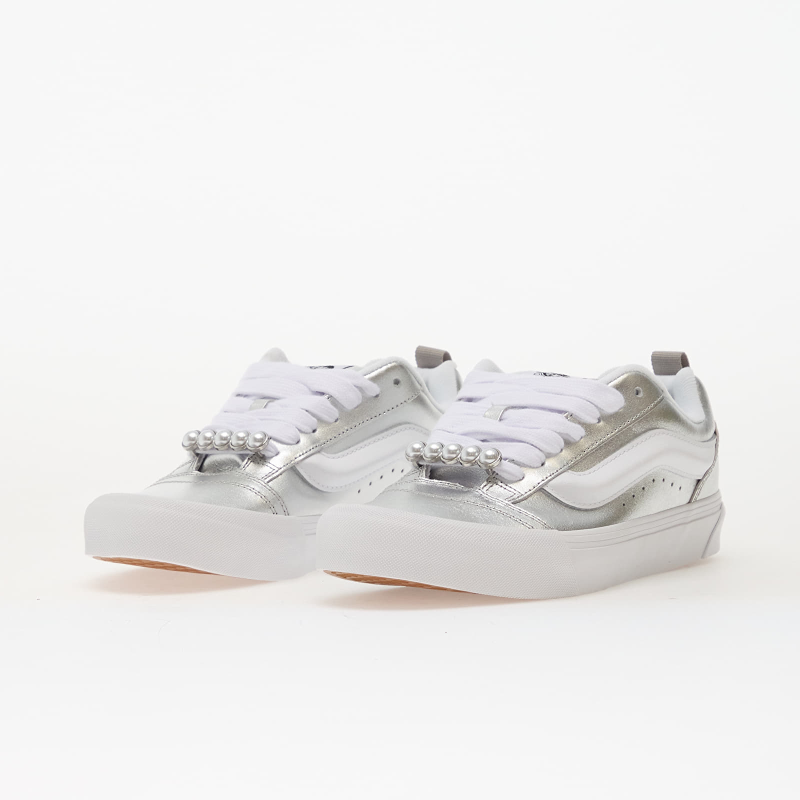 Мъжки кецове и обувки Vans Knu Skool Metallic Leather Silver