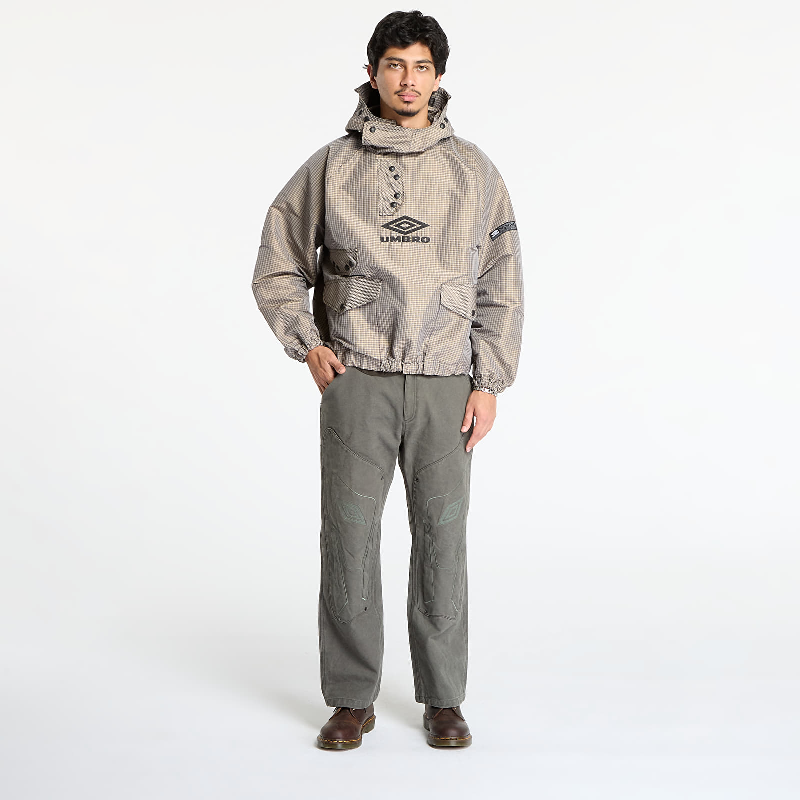 Jakne  Umbro Smock Check Anorak Beige/ Black