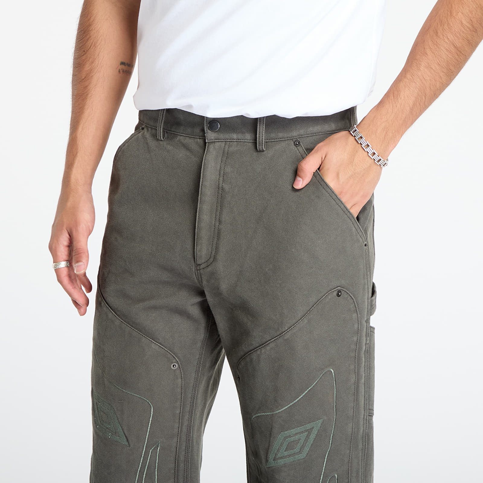 Housut Umbro Shinguard Canvas Pants Dark Olive