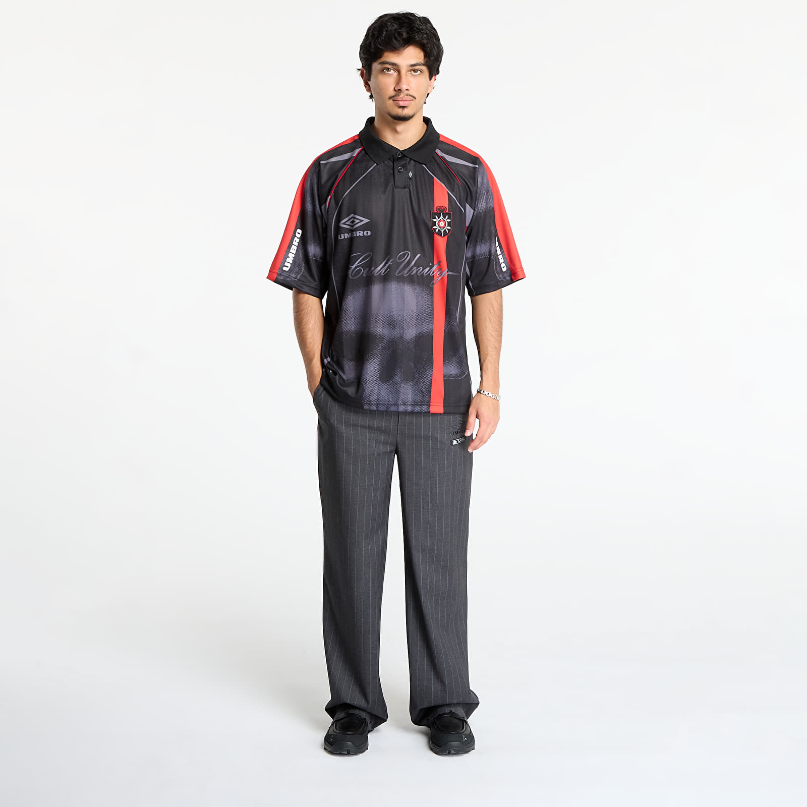 T-paidat Umbro 01 03 Polo Black/ Red
