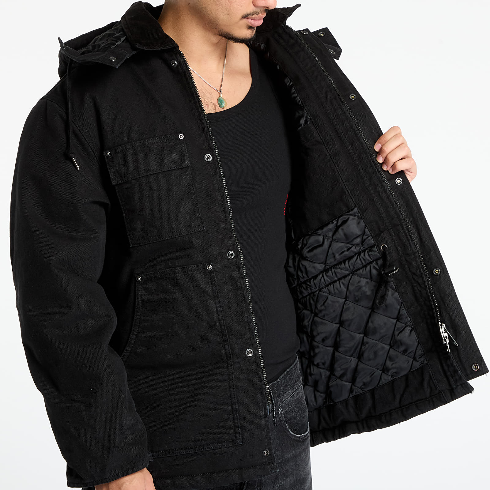 Takit Carhartt WIP Ambel Coat UNISEX  Black/ Black Stone Washed