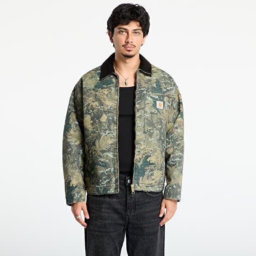 Carhartt WIP OG Detroit Jacket Camo UNISEX Combi/ Green/ Black Stone Washed