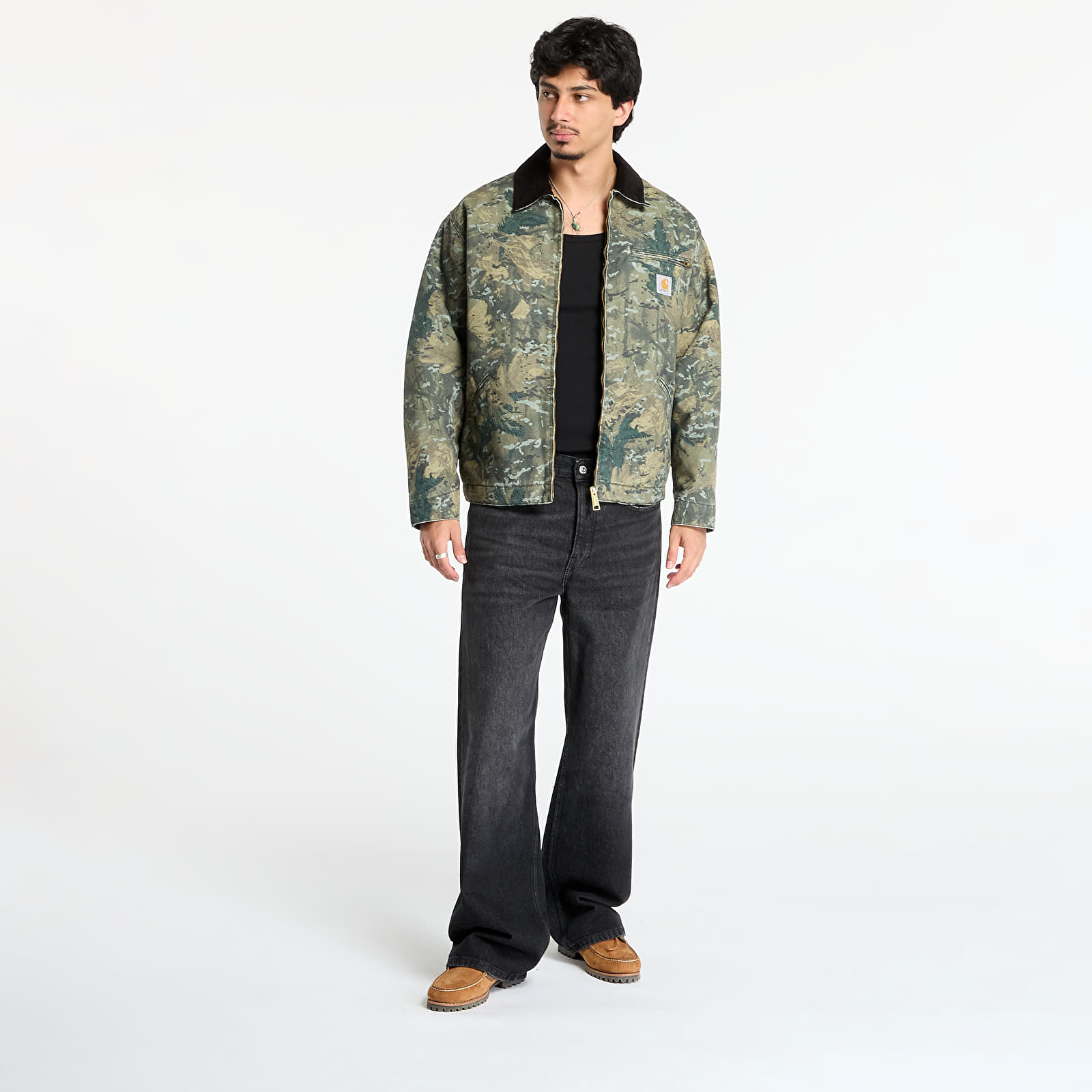 Men's jackets Carhartt WIP OG Detroit Jacket Camo UNISEX Combi/ Green/ Black Stone Washed