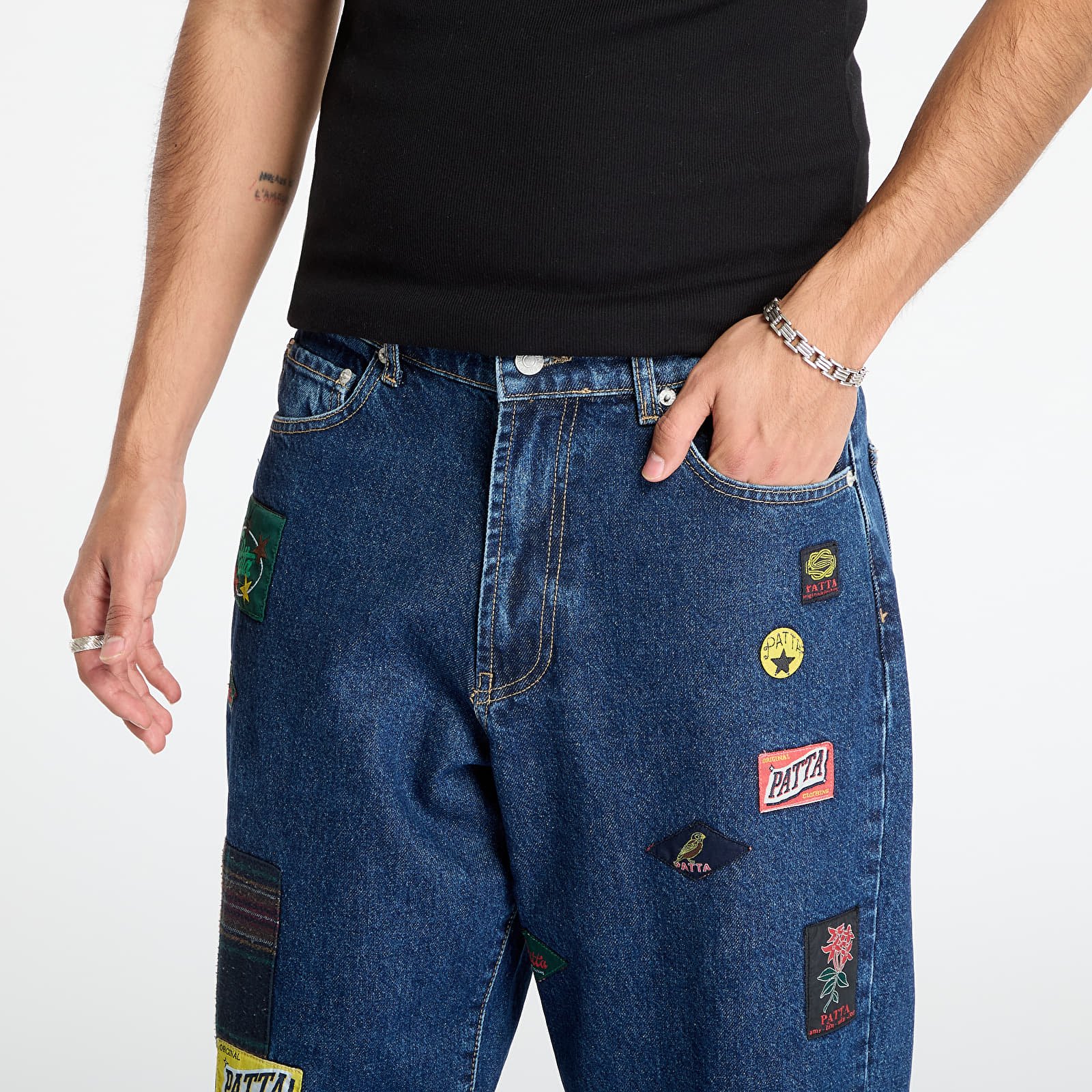 Jeans Patta Whole Lotta Labels Denim Pants  Blue Denim