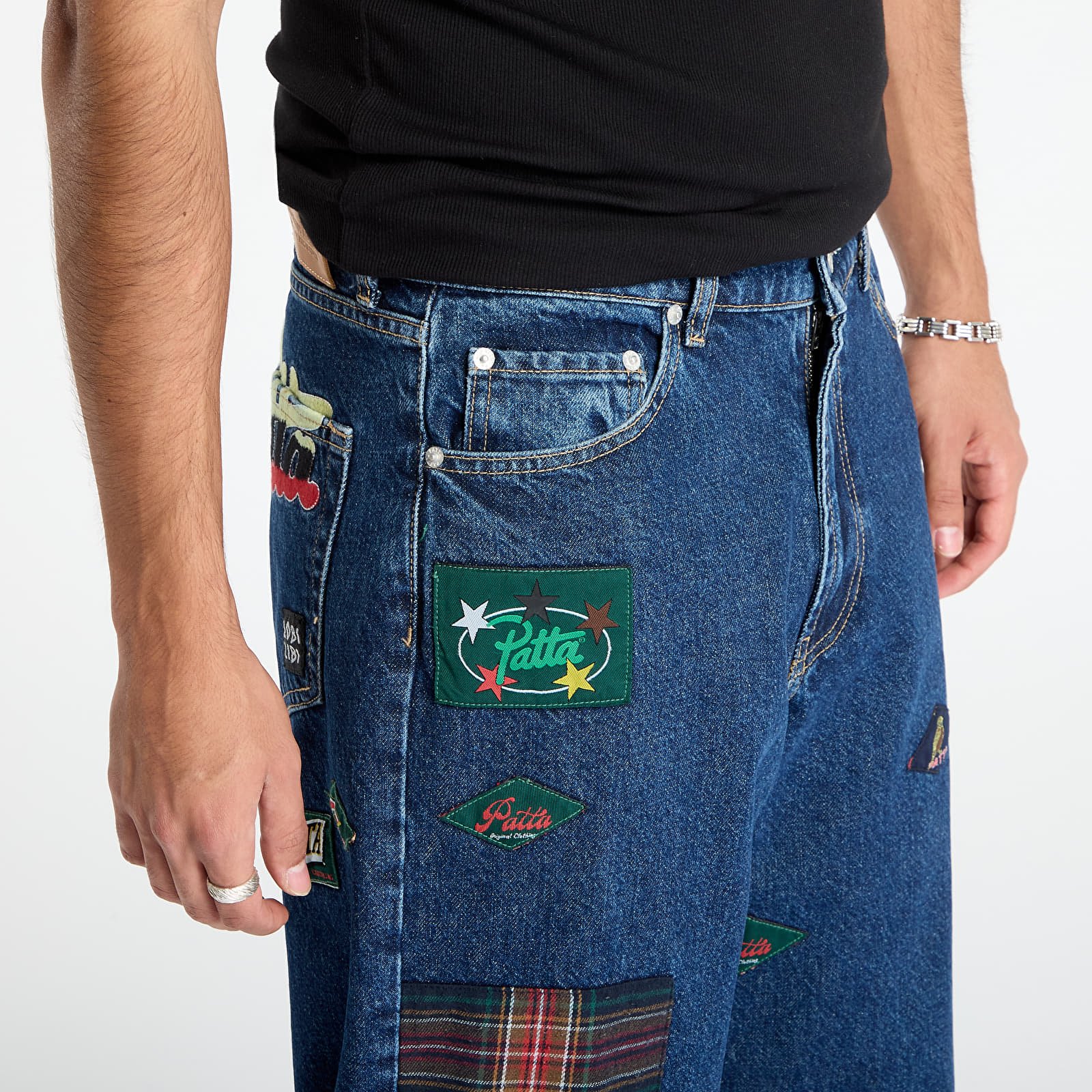 Jeans Patta Whole Lotta Labels Denim Pants  Blue Denim