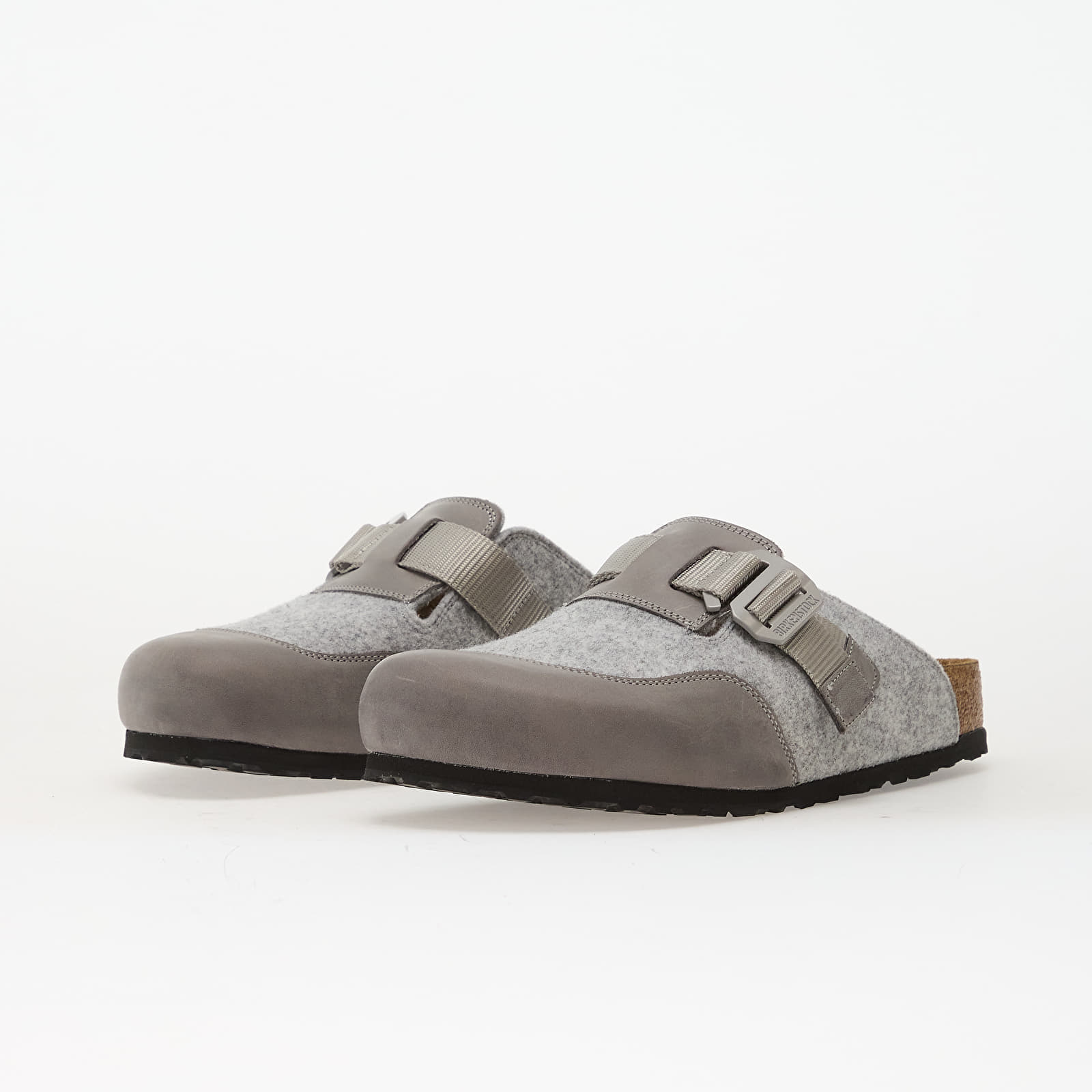 Moški čevlji Birkenstock Boston Nova Felt Leather/ Textile/ Felt Stone Coin