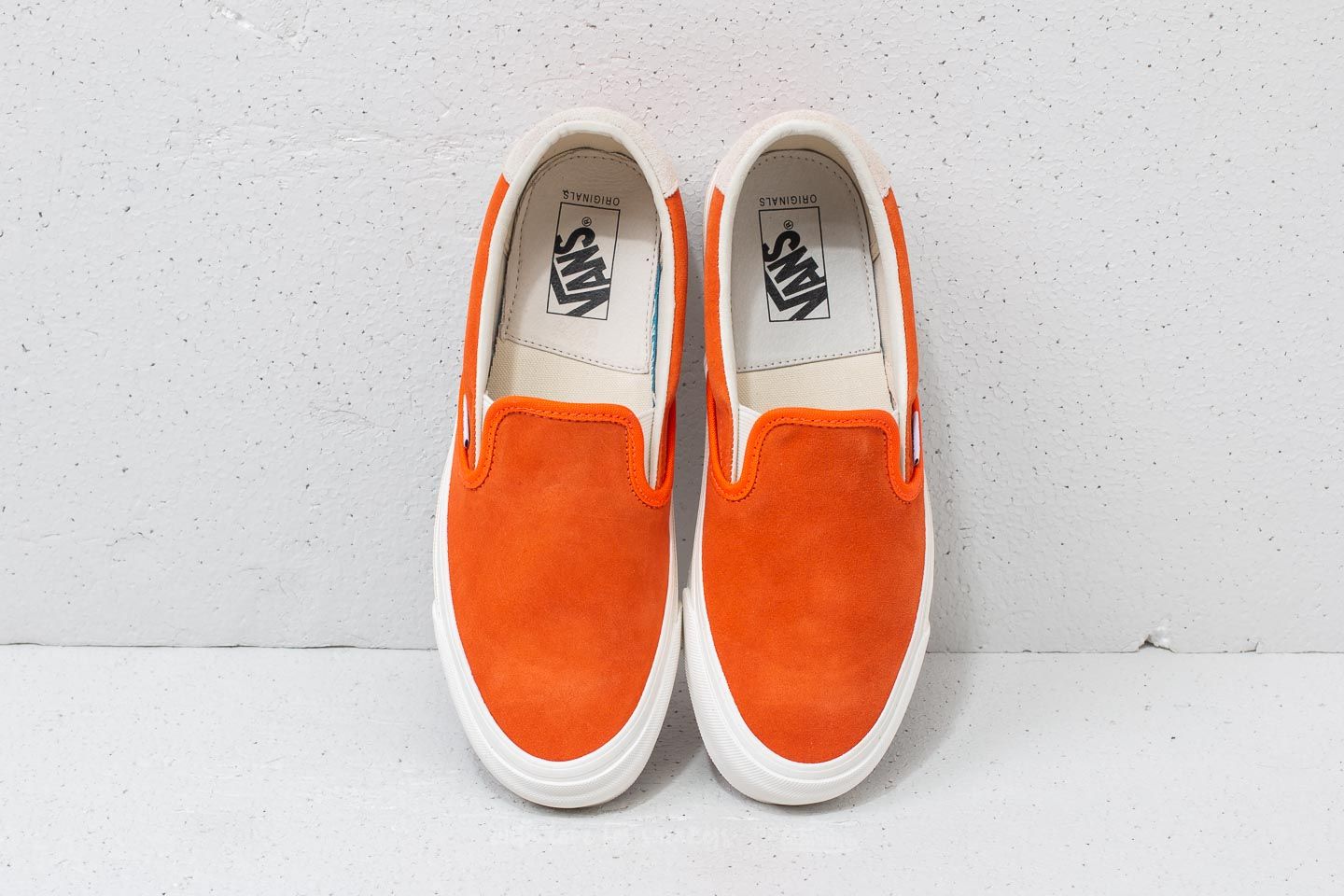Men s shoes Vans OG Slip On 59 LX Suede Red Orange Marshm