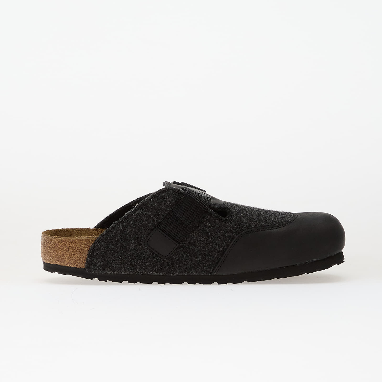 Sko til mænd Birkenstock Boston Nova Felt Leather/ Textile/ Felt Anthracite