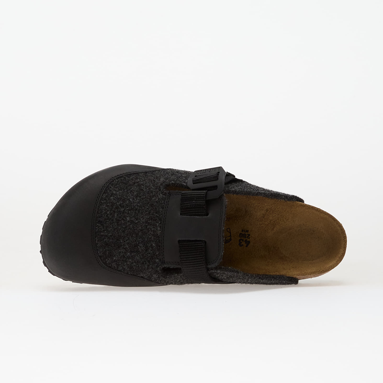 Sko til mænd Birkenstock Boston Nova Felt Leather/ Textile/ Felt Anthracite