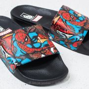 Men s shoes Vans Slide On Marvel Spider Man Black Footshop