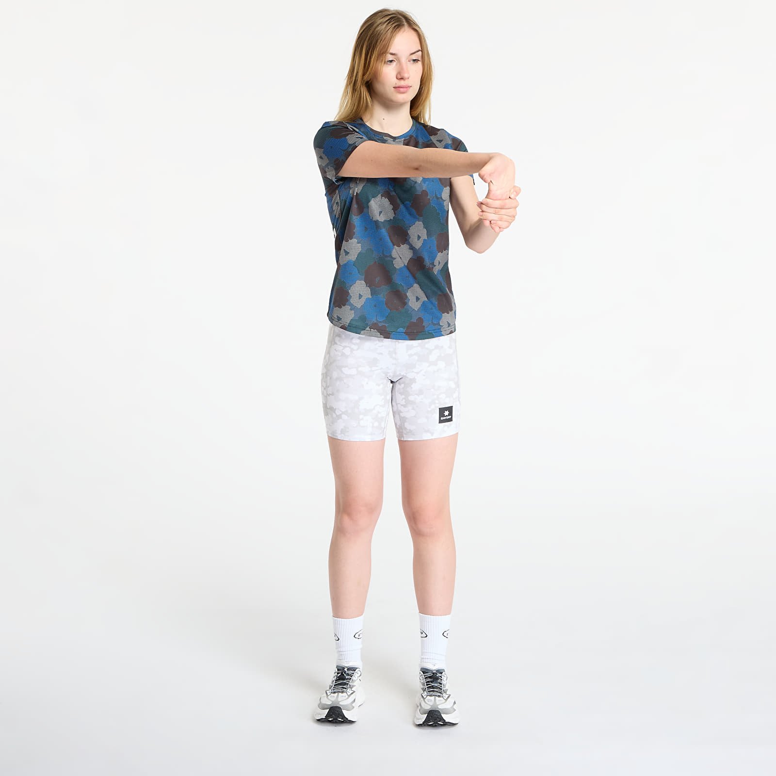 T-paidat SAYSKY W Flower Combat T-Shirt Blue Aop