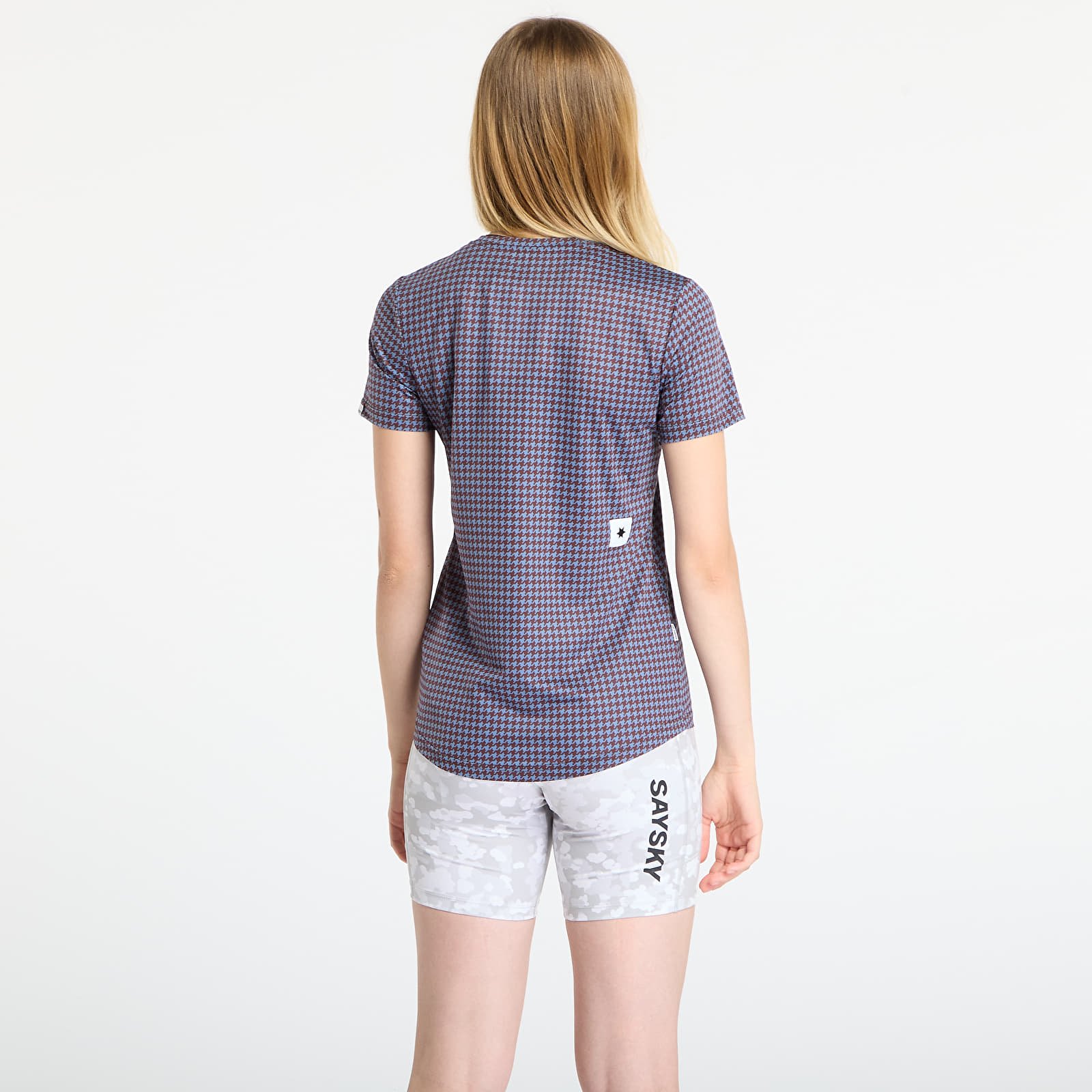T-paidat SAYSKY W Houndstooth Combat T-Shirt Blue Aop