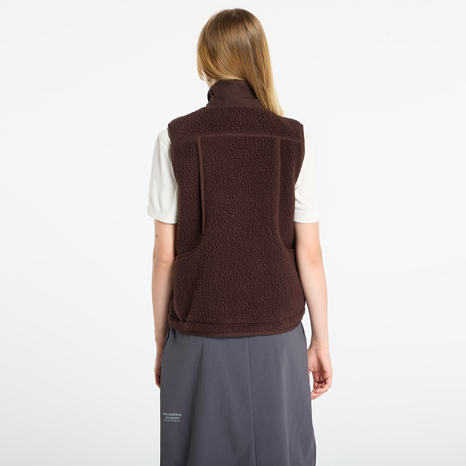 Vests Pas Normal Studios Women's Off-Race Pile Fleece Vest Light Brown
