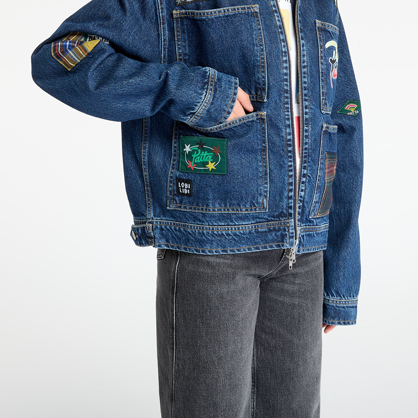 Takit Patta Whole Lotta Labels Denim Jacket UNISEX Blue Denim