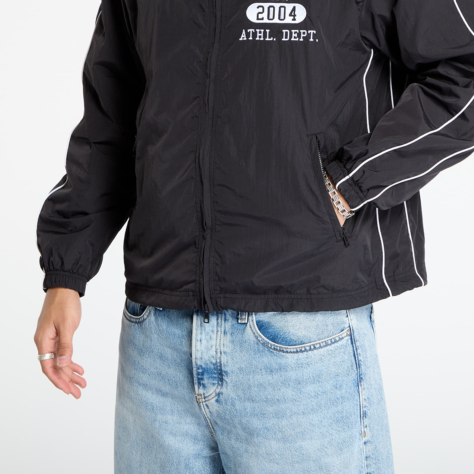 Takit Patta Athletic Nylon Track Jacket UNISEX Black