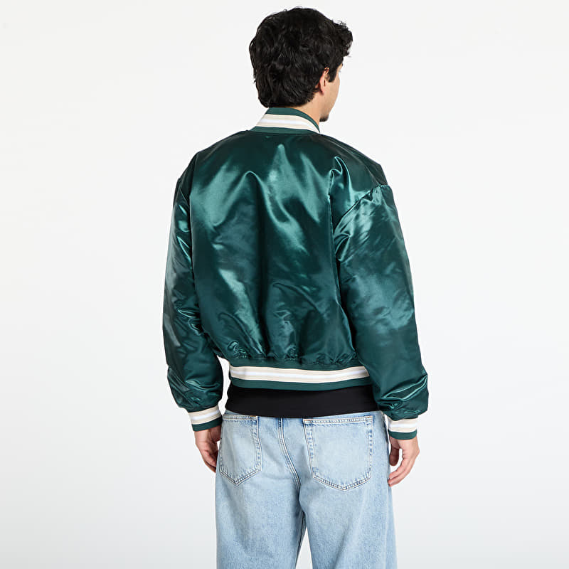 Patta Script Logo Satin Varsity Jacket UNISEX Bistro Green | Footshop